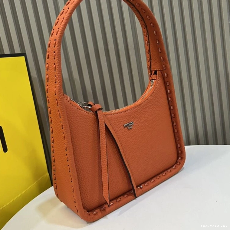 Affordable Fendessence Fendi Cuoio In Orange Romano Mini Leather Bag 0818